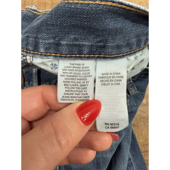 Lucky Brand Jeans Mens 34x32 (Fits 34x31) Blue 221 Original Straight Leg Denim - Picture 13 of 15